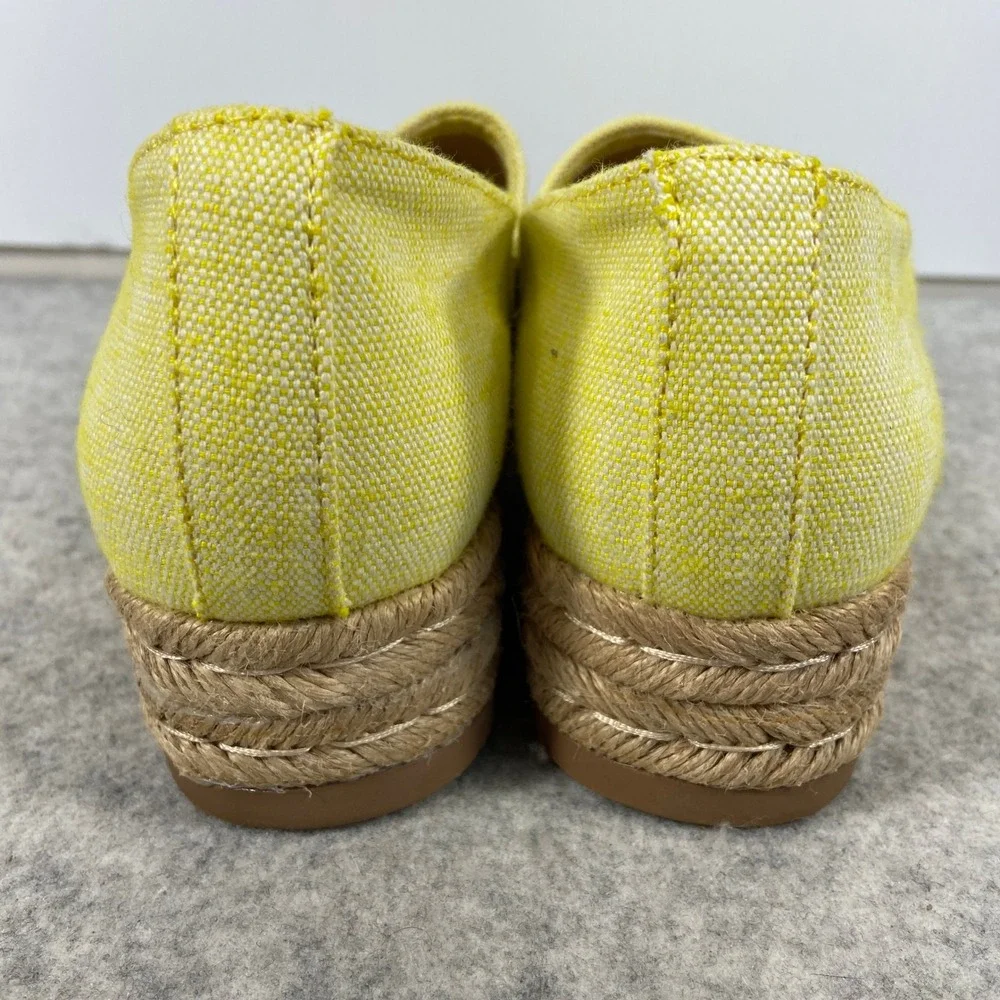 Naturalizer Thea Platform Espadrille Slip On Shoes Yellow‎ Linen Womens 7.5
